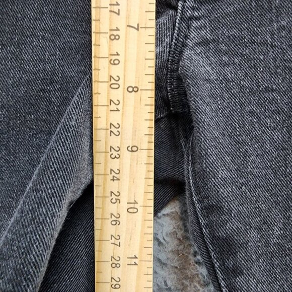 GAP Jeans Womens 29 Petite Black Stretch Mid Rise Long And Lean Flare - Picture 6 of 14